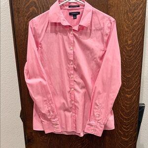 Lands' End Men's Bright Pink Dress Shirt
